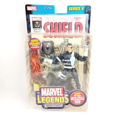 Figura de acción de Nick Fury Series V 2003 Marvel Legends 6" más cómic - Nuevo de Lote Antiguo Foto 1 de 4