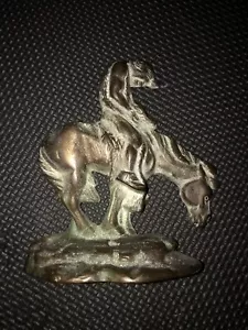 THE LAST TRAIL OF TEARS Indian Man & Horse Cast Iron Bookend Door Stop - Picture 1 of 3