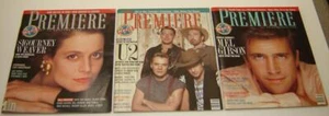 LOT OF (3) "PREMIERE" MAGAZINES OCT, NOV, & DEC (1988) WEAVER, U2, GIBSON COVERS - Picture 1 of 24