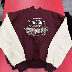 Walt Disney Snow White 7 Dwarfs Animation Crew Vintage Lettermans Jacket L - Picture 1 of 8