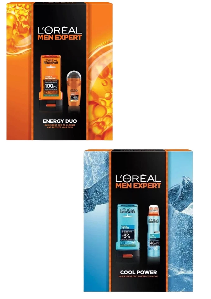 L'Oreal Men Expert Energy Duo Geschenkset Duschgel & Antitranspirant Roll-On Neu in OVP