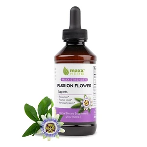 Maxx Herb Passion Flower Extract for Stress Relief, Relaxation & Sleep, 4oz - Picture 1 of 6