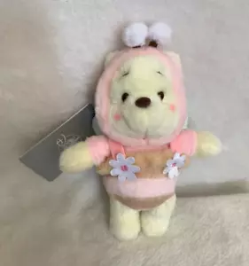 New Tokyo Disney Winnie The Pooh Pink Honey Day Bee Costume Plush Keychain - Picture 1 of 11