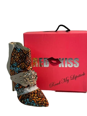 Redkiss Donatella Nude Multicolor Stiletto Bootie Women's Size 10M New in box - Image 1 of 4