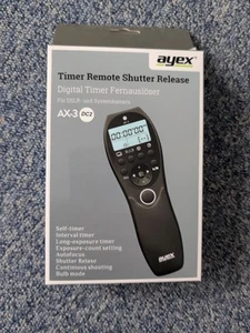 ayex Timer-Fernauslöser AX-3 Kompatibel mit Nikon DC2 zB Z7 Z6 D7500 D7100 D750 - Bild 1 von 1