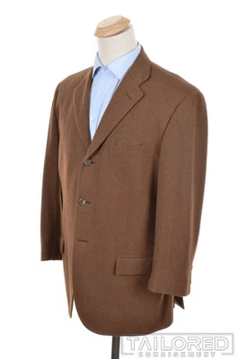 Blazer Abrigo Deportivo Chaqueta Polo Ralph Lauren Marrón Sólido 100% CACHEMIRA Para Hombres - 42 L Foto 1 de 4