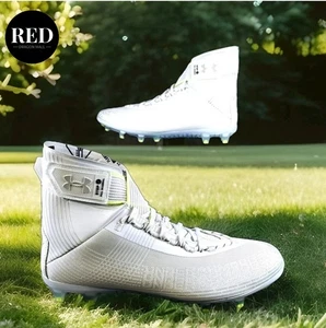 Botines de fútbol Under Armour UA Highlight MC 3023716-106 blancos - para hombre talla 13 - Imagen 1 de 14
