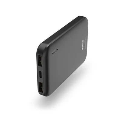 Hama Powerbank 5000mAh Batterie externer Akku Handy Schnellladegerät m. 2x USB-A - Bild 1 von 4