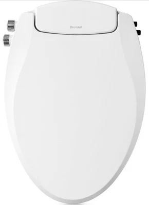 Brondell S102-EW Swash Ecoseat Non-Electric Bidet Toilet Seat - White Slow Lid - Image 1 of 2