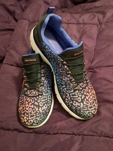 Skechers Damengröße 8 Flex Appeal Wild N' Out Regenbogen Leopard Sneaker - Bild 1 von 8
