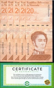 VENEZUELA 20 Digitales QTY 5 PCs Pick number P-117 CIRC Currency 2021 - Picture 1 of 2