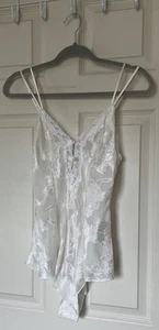 Vtg Victoria’s Secret Sheer Teddy Lingerie Ivory Lace Womens S Gold Label 90s - Picture 1 of 10