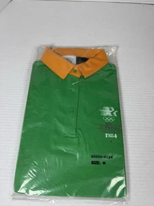 Vintage 1984 Olympic Staff Shirt Green Uniform Levis Deadstock Mens Sz Medium - Picture 1 of 4