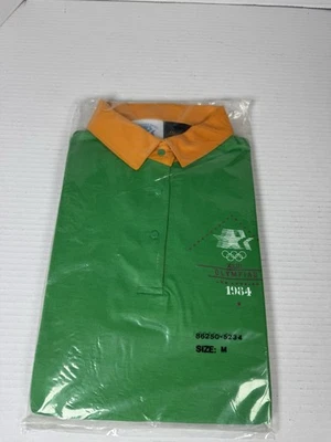 Vintage 1984 Olympic Staff Shirt Green Uniform Levis Deadstock Mens Sz Medium - Image 1 of 4