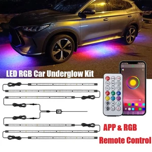 RGB Control Auto Neon LED Atmosphäre Licht Chassis Unterboden Underglow Lampe - Picture 1 of 12