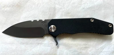 Hoja de punto de caída Medford 187F Flipper PVD D2 negro mango G10 Foto 1 de 4