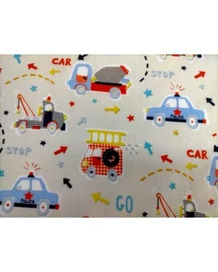 50 Cm Tessuto Puro Cotone Stampato Veicoli Bimbo H 150 CVB - Imagen 1 de 20