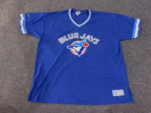 Vintage Toronto Blue Jays Shirt Mens 2XL Blue MLB Baseball Russell Athletic 90s - Picture 1 of 22