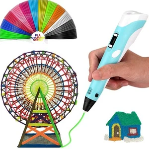 3D Print Pen Drawing Pen Set +LCD Screen +Free PLA Filaments +USB Birthday Gift - Picture 1 of 15