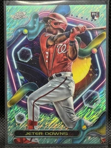 2023 Topps Chrome Cosmic #106 Jeter Downs Aqua Equinox Refractor #/199 - Picture 1 of 2