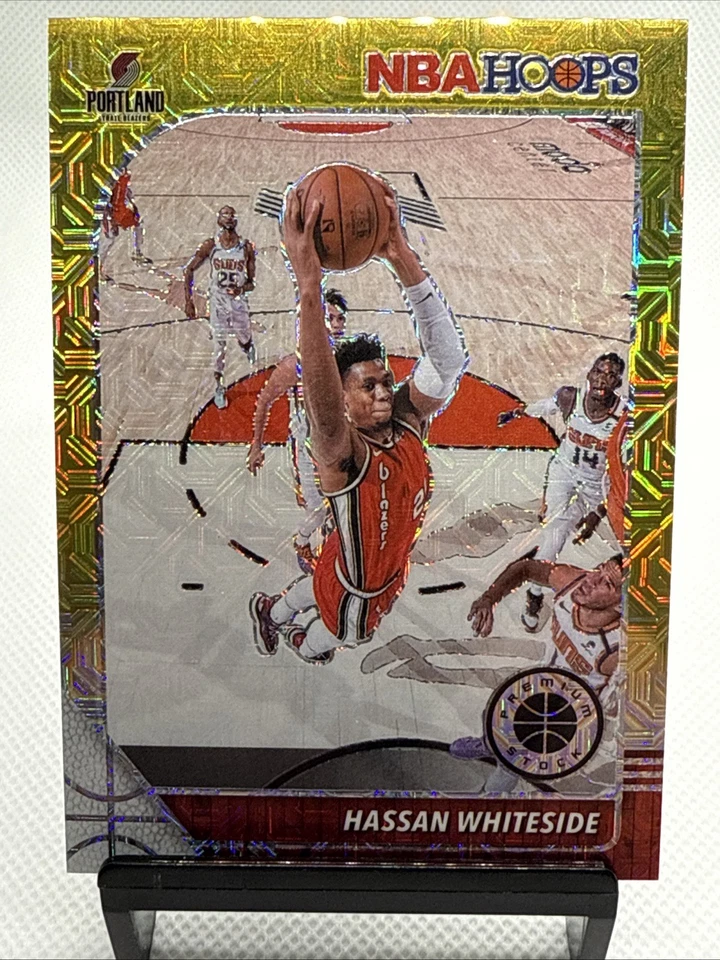 2019 Hoops Premium Stock Hassan Whiteside Gold Mojo Prizm SSP 06/10 #196 - Image 1 of 4