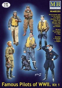 Master Box Ltd. 1:32 3201 Famous WWII pilots set - NEU - Bild 1 von 1
