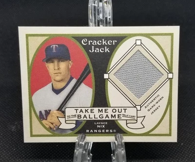 2005 Topps Cracker Jack Lance Nix Take Me Out Jersey Patch Relic Texas Rangers  - Image 1 of 2