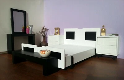Bedroom Diorama Set,1:6 Scale,Dollhouse Furniture Handmade,Fashion Royalty Style - Image 1 of 4