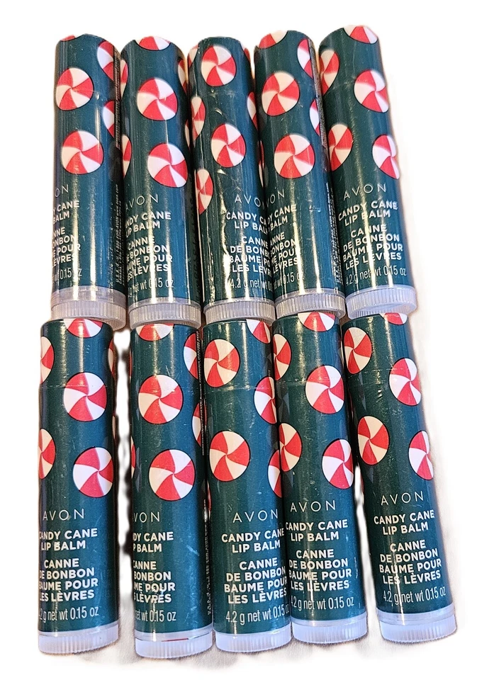 Bálsamo labial Avon Candy Cane - Lote de 10 - Novo na caixa - Selado de fábrica - Imagem 1 de 1