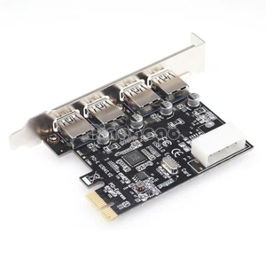 USB 3.0 4 puertos PCI Express tarjeta PC controlador de computadora concentrador adaptador PCIe - Imagen 1 de 5