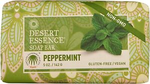 Desert Essence Peppermint Soap Bar - 5 Ounce - Cleanse & Soothes Skin