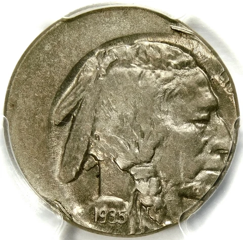 🇺🇸 🦬 🇺🇸🦬😍😎PCGS 20% OFF CENTER MS62 1935 BUFFALO NICKEL Cover