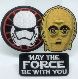 Star Wars Iron On Transfer Patch - Loungefly - Stormtrooper C-3PO May The Force - Bild 1 von 2