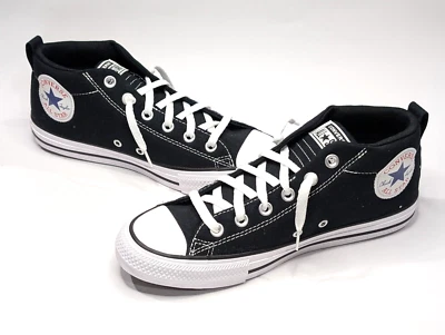 Converse CTAS Street Black/White Boy's Mid Top Sneakers - Size 7 NWB A01719F - Image 1 of 4