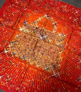 Hermes Carre 90 MAGIC KELLY Scarf Shawl Silk Gray Multicolor Vintage Rare Unused - Picture 1 of 5