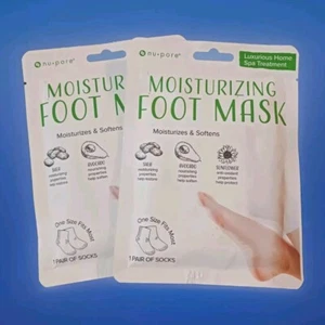 2 pares de calcetines hidratantes spa para pies tratamiento en el hogar aloe piel humedad pies secos  - Imagen 1 de 2