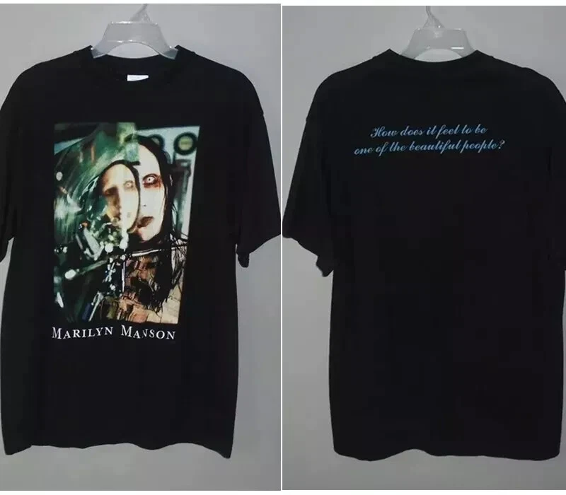 トップス MARILYN MANSON 1997 BEAUTIFUL PEOPLE 1996 Marilyn Manson Beautiful People Antichrist Superstar Shirt