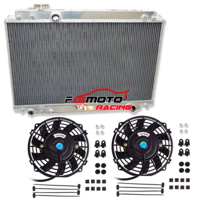 Radiador de aluminio + ventiladores para 1991-2000 1999 LEXUS SC300 / TOYOTA SOARER JZZ31 MT Foto 1 de 4