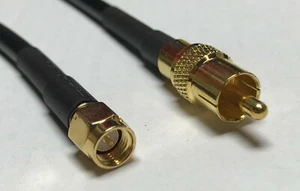 Cable coaxial RCA macho a SMA 36 pulgadas RG58 HAM WIFI CB envío rápido a EE. UU. - Imagen 1 de 3
