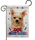 Drapeau patriotique Chihuahua Apple Head Dog Bless America