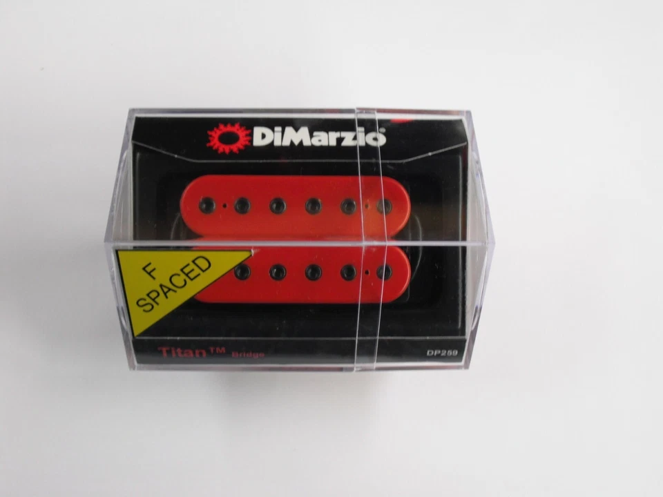 DiMarzio F-spaced Titan Bridge Humbucker Red W/Black Poles DP 259 - Image 1 of 1