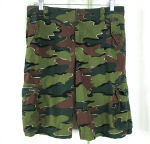 Polo Ralph Lauren Camo Cargo Shorts Boy's Size 18 Hiking Camping Outdoors Cotton - Picture 1 of 7