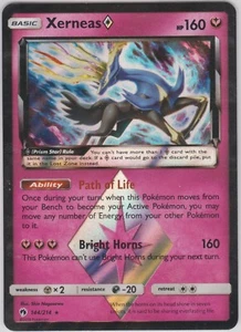 Pokemon TCG SM Lost Thunder 144/214 Xerneas Prism Star Rare Card - Picture 1 of 1