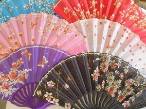 Joblot of 36 pcs Flower Design Spanish Folding Hand Fan NEW Wholesale Lot J - Picture 1 of 9
