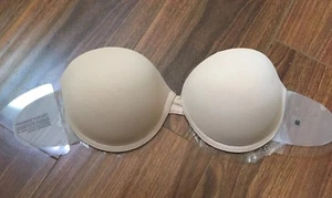 Nordstrom Go Bare Ultimate Boost Backless Strapless Underwire Nude Bra B Cup - Picture 1 of 3