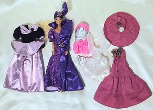 Lote de 6 piezas de muñeca Barbie y vestidos de noche, vestidos, ropa años 90 - Imagen 1 de 7
