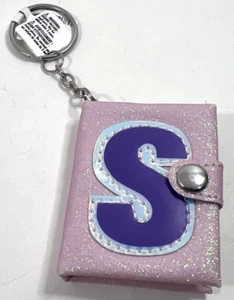 Claire’s Sparkly Pink & Purple Initial “S” Mini Notebook Keychain NWT - Picture 1 of 9