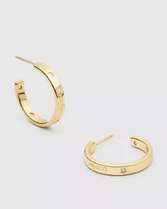MIMCO LUCENT HOOP EARRINGS GOLD • Brandnew With Tag • RRP$109 - Picture 1 of 5