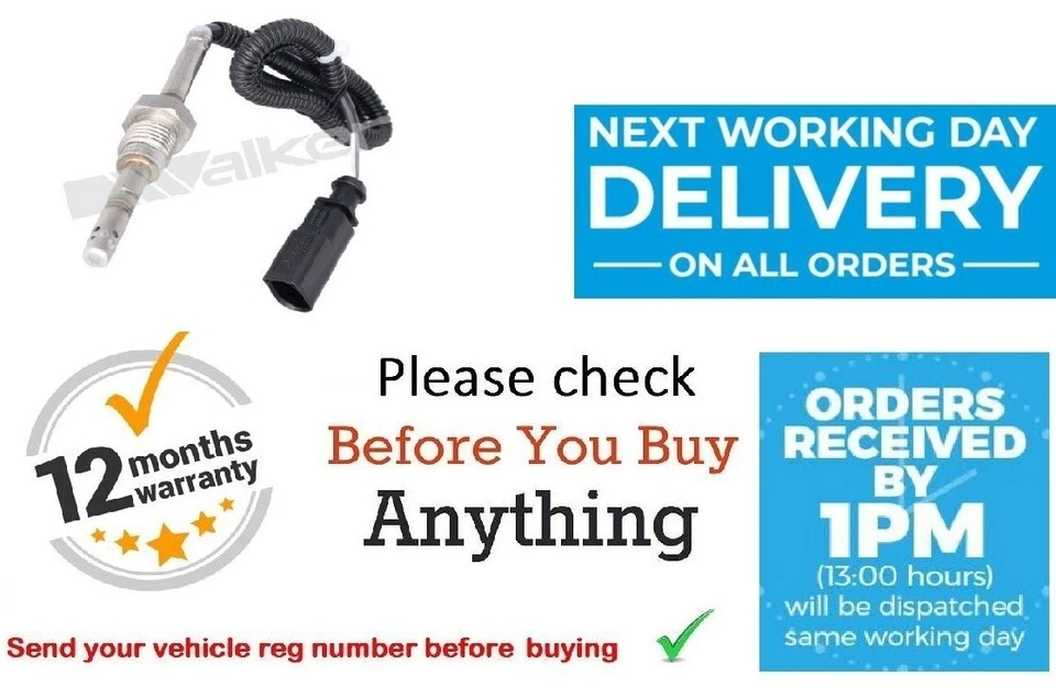 Exhaust Gas Temperature Sensor for AUDI A4 B8 Avant, A5 2.7 3.0 TDi quattro - Image 1 of 4