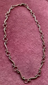 Vintage 1980s Silver Tone Scroll Neclace., - Picture 1 of 6